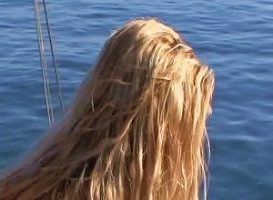Beautiful Blonde With Great Tits Fucks Outside On A Boat